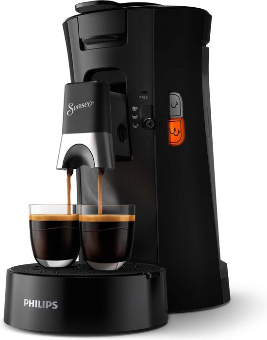 Philips Senseo Select Koffiepadmachine CSA230/60 - Keuze uit 1 of 2 Kopjes - Instelbare Intensiteit - Automatische Uitschakeling - Zwart(Zwart)