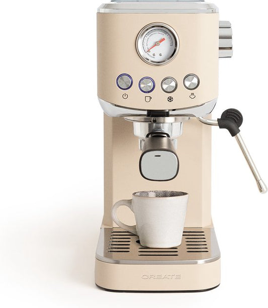 ‎CREATE CREATE - Espressomachine met functie voor koude koffie - Zand - THERA CLASSIC COMPACT(crème)