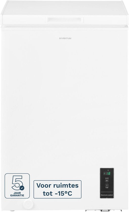 Inventum VK562W Low Frost vrieskist - 99 liter - 54,5 cm breed - Supervriezen - Geschikt voor garage tot -15°C - Digitale thermostaat - 1 opbergkorf - Diepvrieskist - Wit