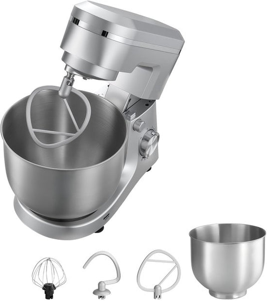 Merkloos / Sans marque Elektrische Standmixer, 4,2 L en 5,7 L Keukenmixer, 1500W Keukenmixer met 10 Snelheden, Kantelbaar Kopontwerp, Roestvrijstalen Kommen, Deeghaak, Garde en Klopper voor Bakken, Mixen en Kneden