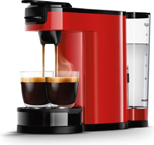 Philips Senseo Switch Koffiemachine HD6592/84 - Pad- en Filterkoffiezetapparaat - Automatische Uitschakeling - Instelbare Intensiteit - Incl Thermische Kan - Rood
