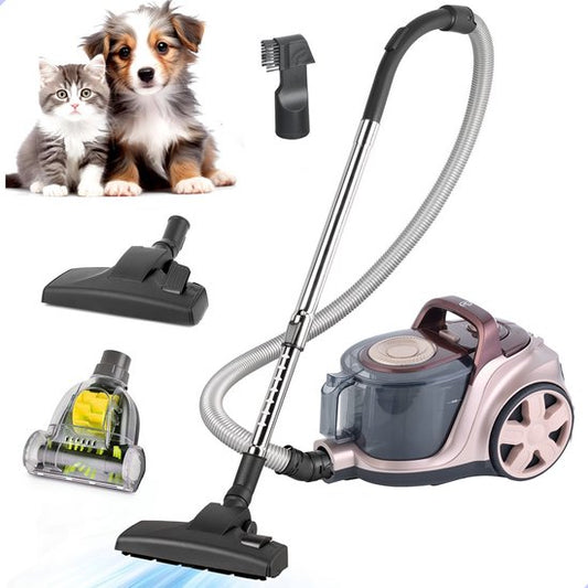 AG3300 Stofzuiger Zonder Zak - Stofzuigers - Vacuum Cleaner Zakloos - Geschikt Voor Dierenharen - Sterke Zuigkracht - HEPA Filter - Compact, Licht  Krachtig - Gemakkelijk Schoon Te Maken -Beige/Bruin