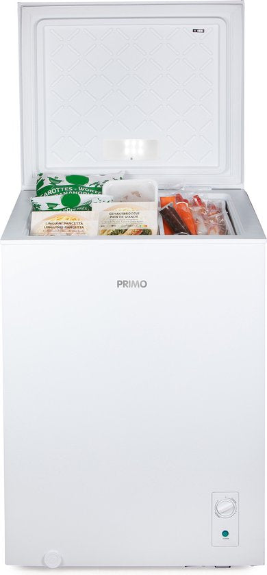 PRIMO PR159DVK Diepvrieskist - 143L - E - Bruikbaar als koeling - Incl. mandje - Wit