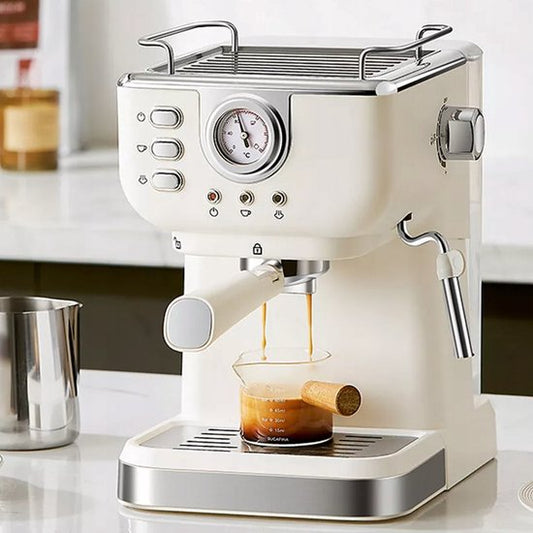 Merkloos / Sans marque 1,5L Italiaanse semi-automatische koffiemachine - Multifunctionele koffiemachine - Espressomachine - Hoge druk extractie - Functie voor het opschuimen van melk - Geschikt voor thuis, café, kantoor en andere commerciële plaatsen