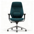 Ergonomische bureaustoel in groen stof met verstelbare armleuningen 50 x 60 x 120cm