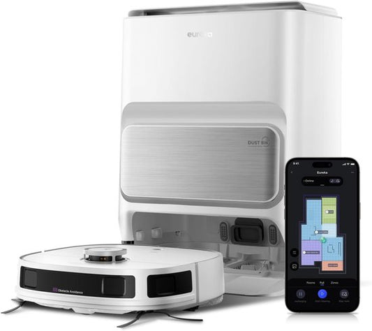 Eureka J12 white - Robotstofzuiger met dweilfunctie - Lidar navigatie - 5000Pa(Wit/J12)