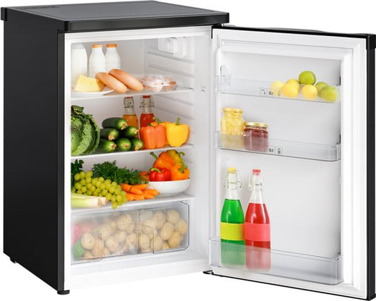 KitchenBrothers Koelkast - 127L - Tafelmodel - IJskast - Frigo - Vrijstaand - Zwart(Zwart， 127L)