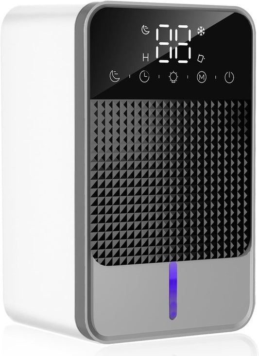 KZQ Luchtontvochtiger - 1500 ml - Luchtontvochtiger met vochtigheidsregeling - Stil, compact en energiezuinig - 7-kleurige LED-verlichting - Draagbare luchtontvochtiger - Met automatische uitschakelfunctie - Geschikt voor badkamers en slaapkamers(1.5 l)