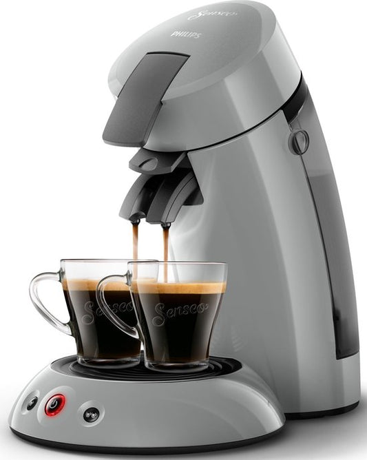 Philips Senseo Original Koffiepadmachine HD6553/70 - Keuze uit 1 of 2 Kopjes - Automatische Uitschakeling - Duurzame Materialen - Zilvergrijs(Geen meegeleverde accessoires)