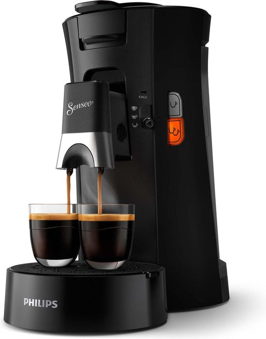 Philips Senseo Select Koffiepadmachine CSA230/60 - Keuze uit 1 of 2 Kopjes - Instelbare Intensiteit - Automatische Uitschakeling - Zwart(Zwart)