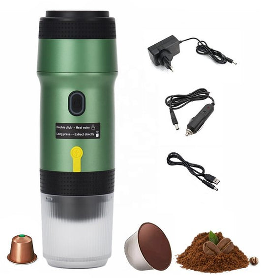 Smartoutdoor SmartOutdoor Draagbare Elektrische Espressomachine 3-in-1 | 15 Bar | Voor Capsules  Gemalen Koffie | Koffiezetapparaat voor Onderweg | 12V | Ideaal voor Reizen  Camping