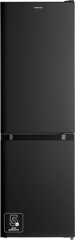 Inventum KV1500B Low Frost energiezuinige koel-vriescombinatie - 150 cm hoog - 174 liter - Energielabel D - Vrijstaand - Zwart(Zwart)