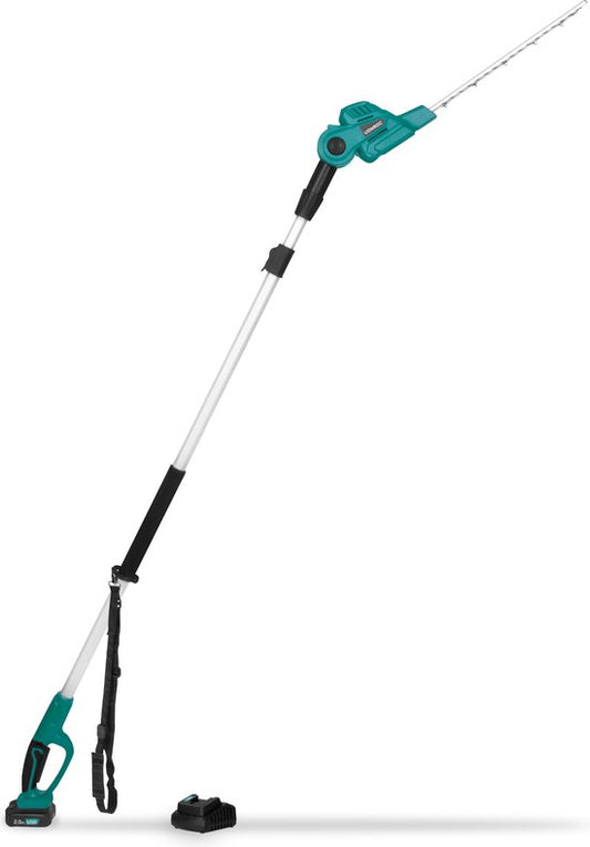 VONROC Telescopische Accu Heggenschaar 20V - Kantelbaar blad - Traploos verstelbaar (incl. 2.0Ah Accu en snellader)