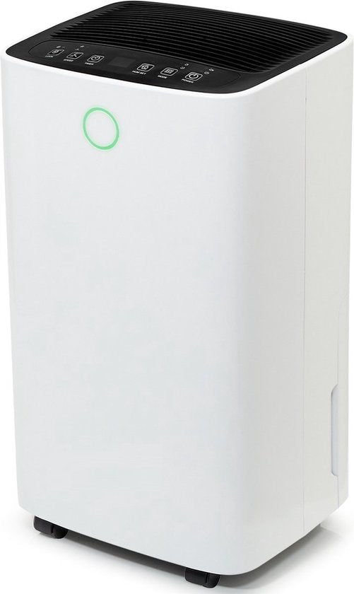 Quality Heating Nurion Slimme luchtontvochtiger compact Ontvochtigt 12 Liter per dag - 2L Waterreservoir - Was en droog functie - Slaapkamer, Badkamer en Woonkamer en Kelder - Vochtopnemer voor in Huis - Dehumidifier - Wit(12 l)