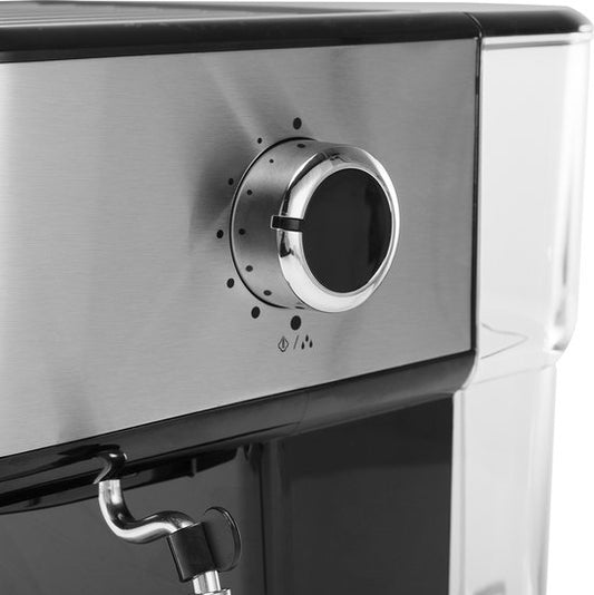 Koffiezetapparaat - Princess 249412 Espressomachines voor gemalen koffie – Met melkopschuimpijpjes voor cappucino en latte macchiato – 2 kopjes - Consumentenbond Beste Koop(grijs， zwart)