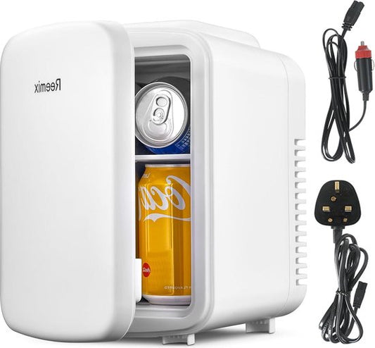 Merkloos / Sans marque 4 liter/6 blikjes draagbare mini-koelkast voor persoonlijke koelkast - huidverzorging cosmetica - slaapkamer kantoor auto - freonvrij