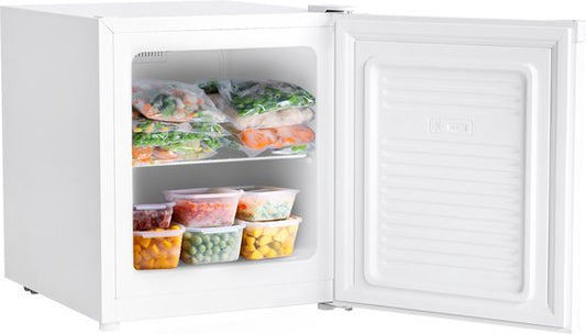 KitchenBrothers Mini Vriezer - 33L - Kleine Diepvrieskast - Diepvriezer - Vrijstaand - Compact - Wit(Wit)